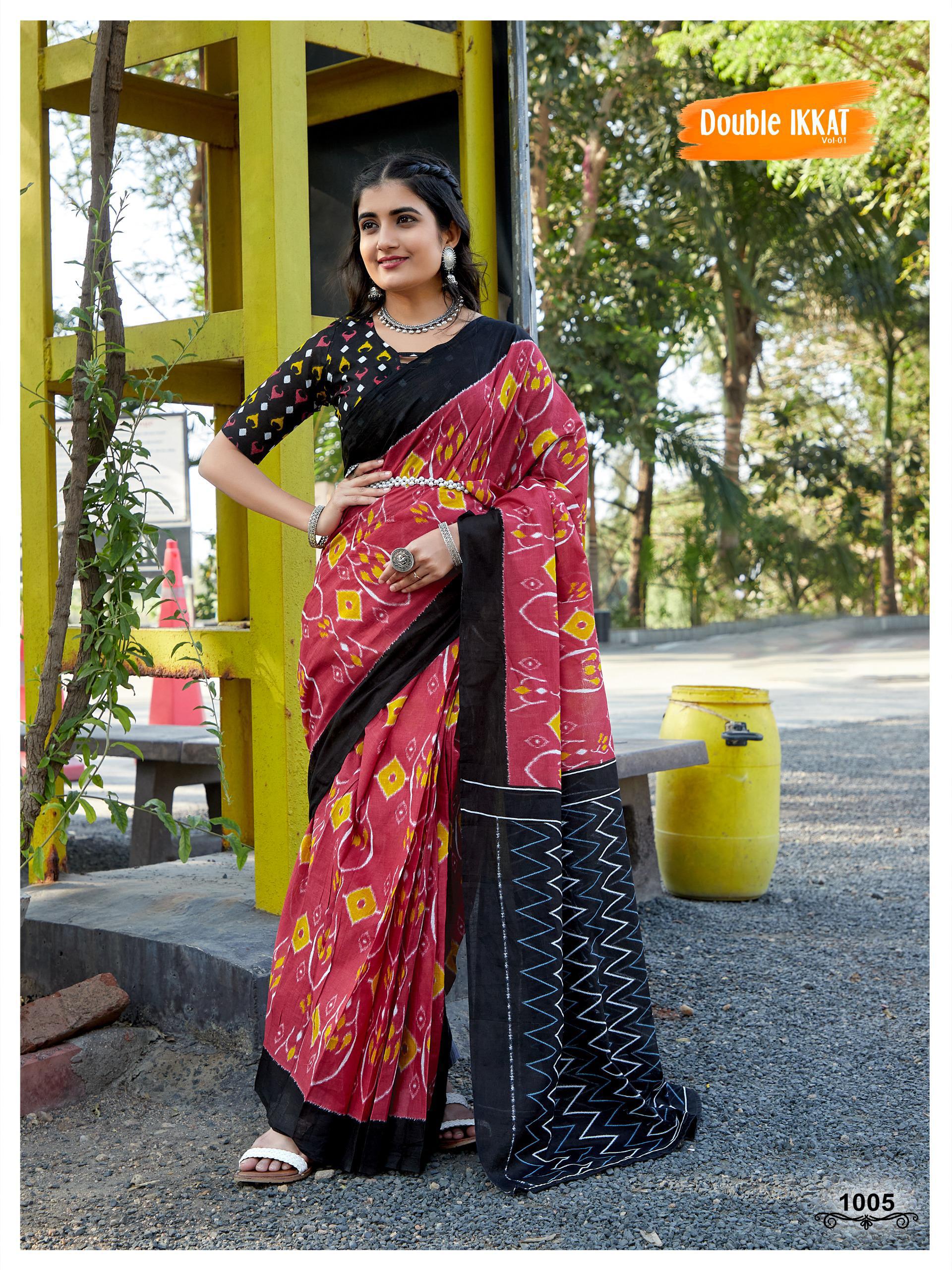 Beautiful Designer Jaipuri Woven Mulmul Cotton Saree