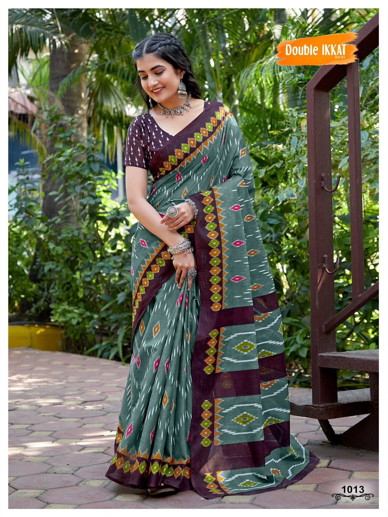 Beautiful Designer Jaipuri Woven Mulmul Cotton Saree