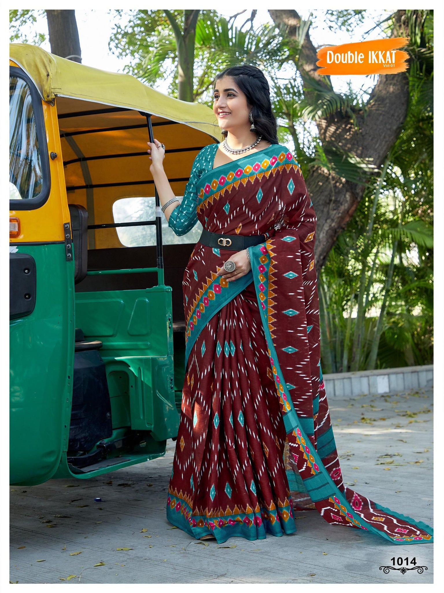 Beautiful Designer Jaipuri Woven Mulmul Cotton Saree