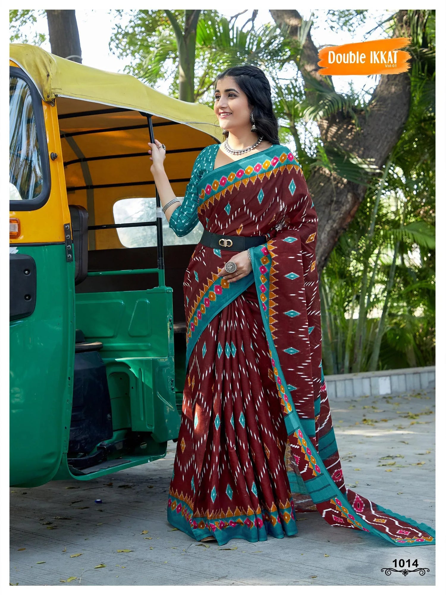 Beautiful Designer Jaipuri Woven Mulmul Cotton Saree
