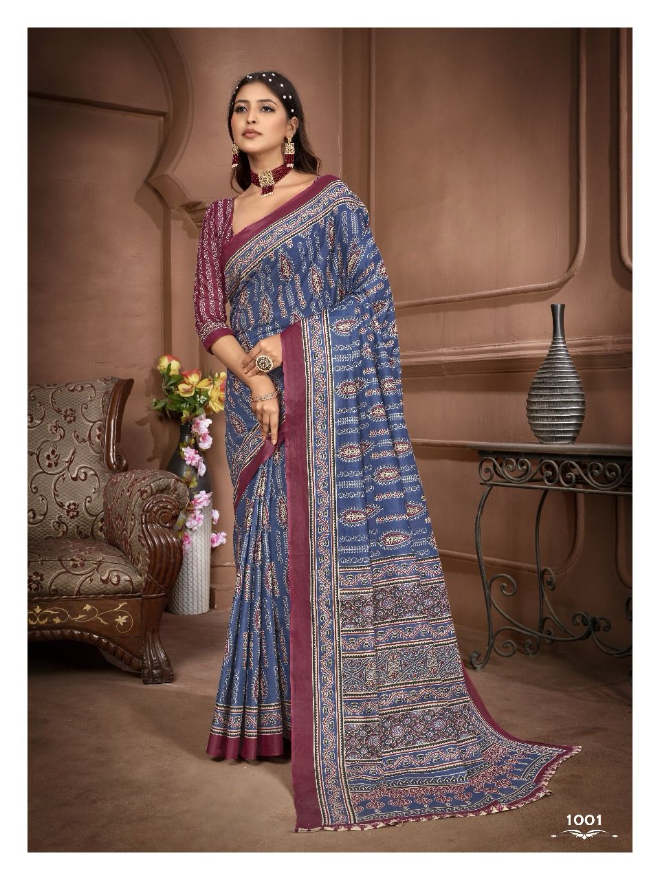 Beautiful Designer Jaipuri Pure Mulmul Cotton Saree