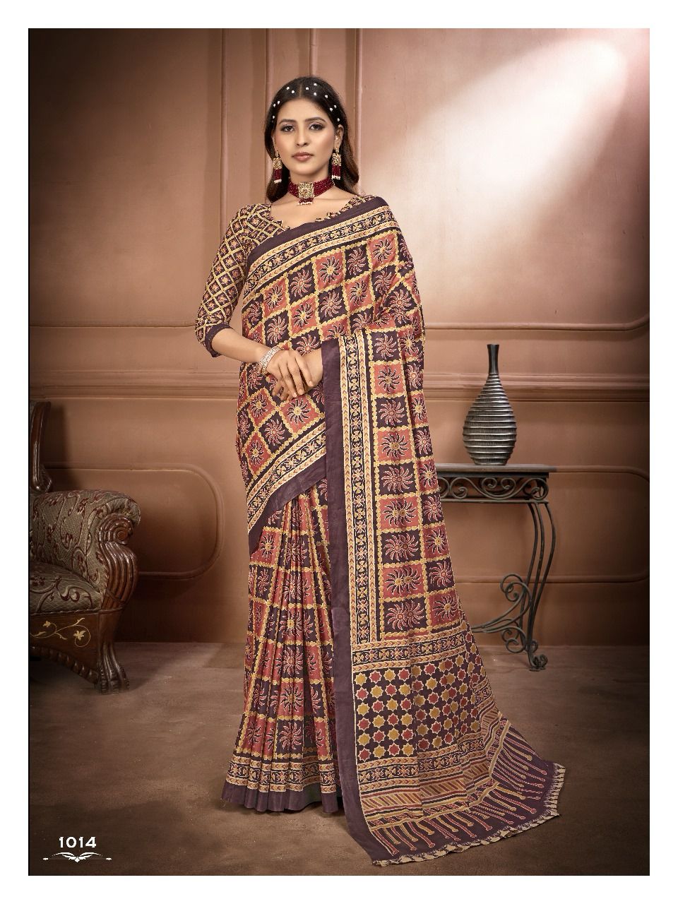Beautiful Designer Jaipuri Pure Mulmul Cotton Saree