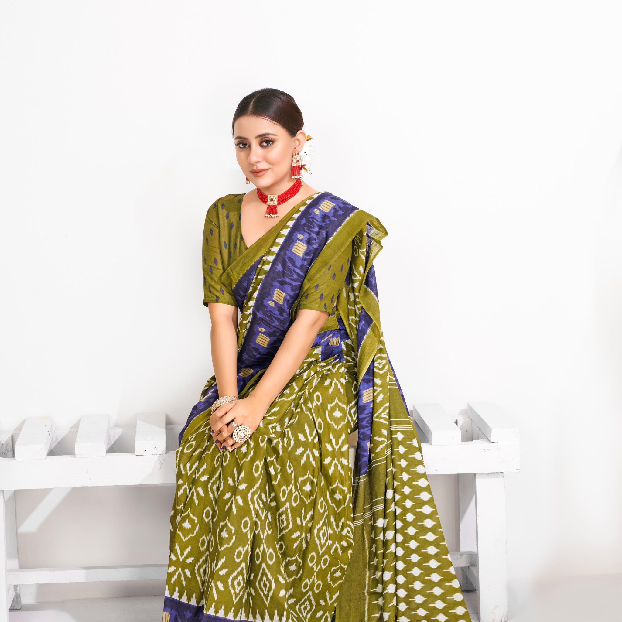 Beautiful Designer Jaipuri Pure Mulmul Cotton Saree
