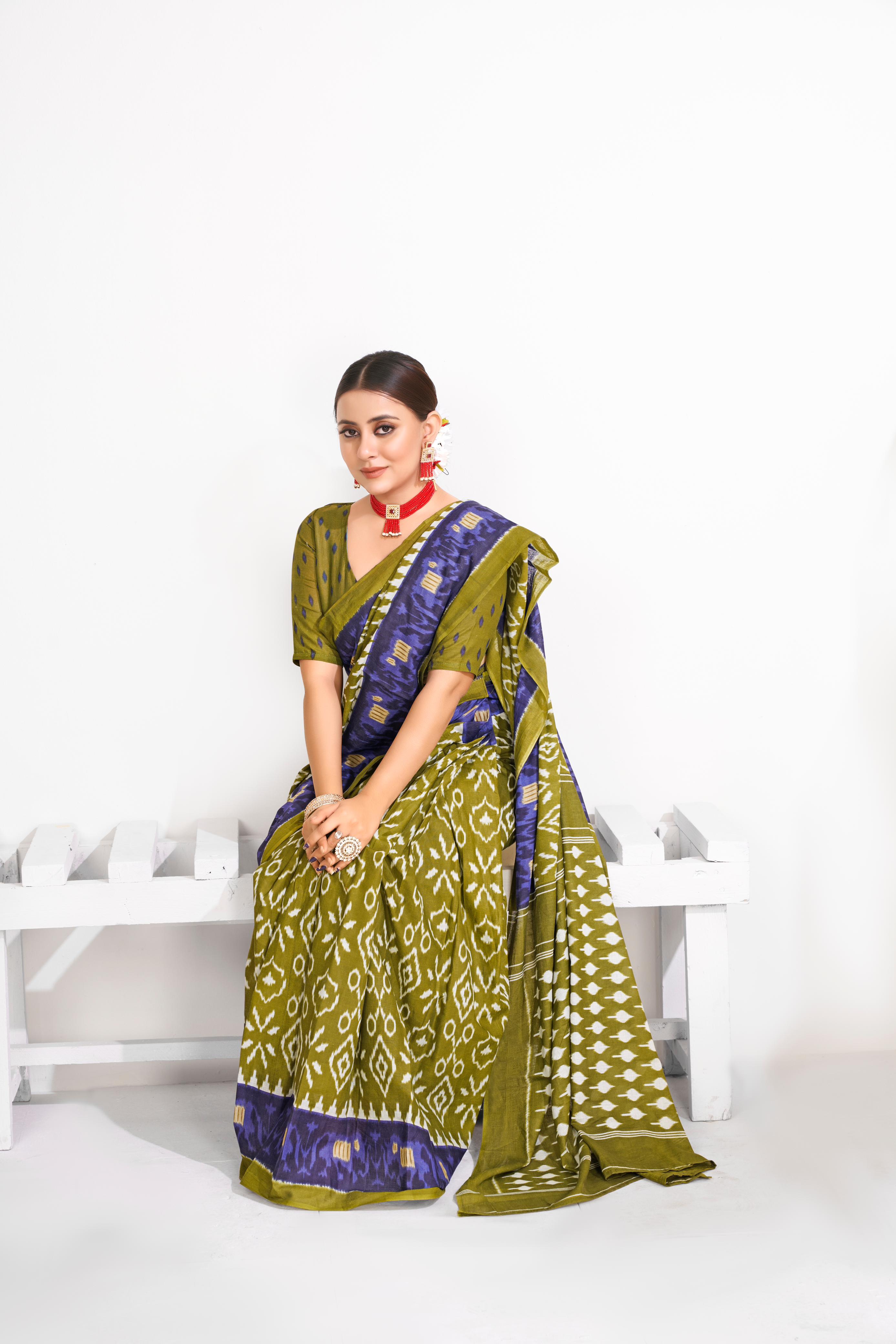 Beautiful Designer Jaipuri Pure Mulmul Cotton Saree