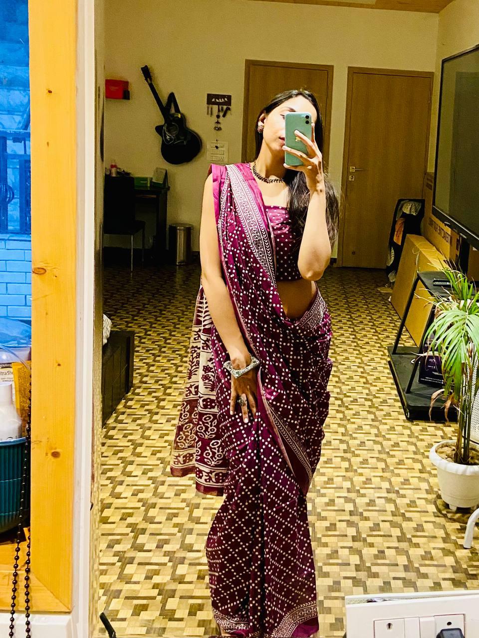 Beautiful Designer Pure Ikkat Mulmul Cotton Saree