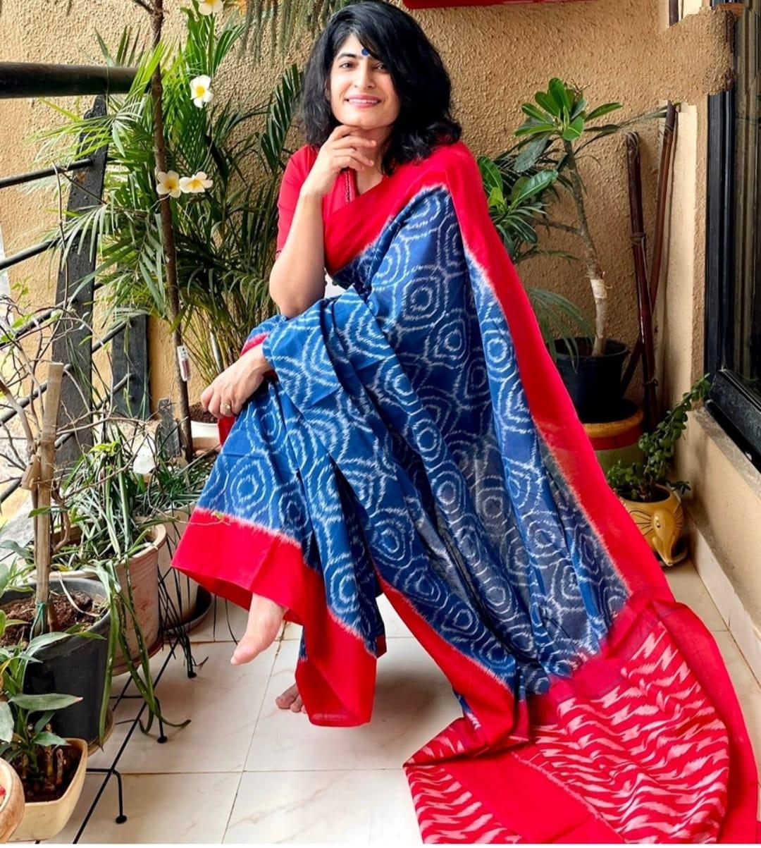 Pure Soft Linen Digital Print Saree