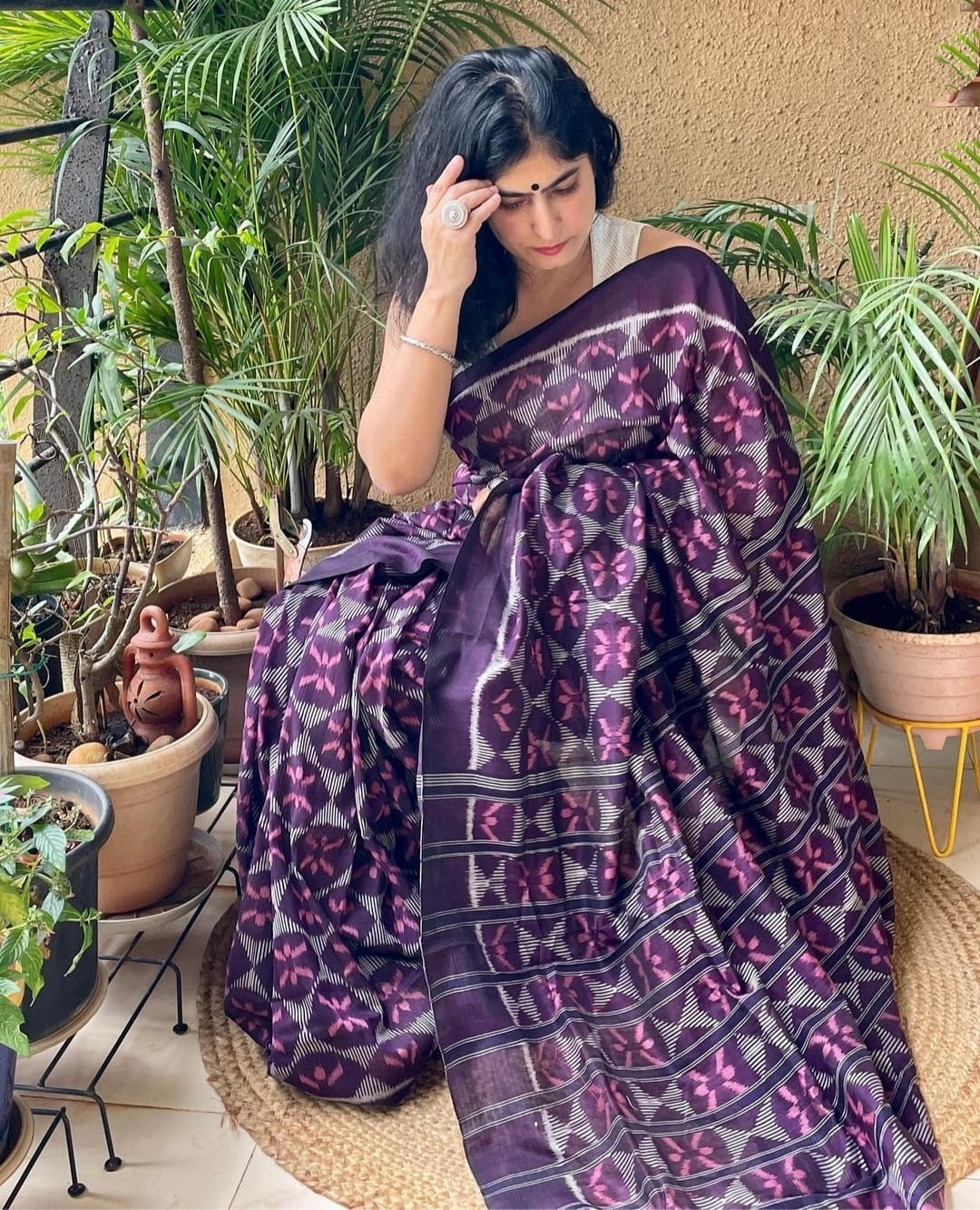 Party Wear Linen Saree