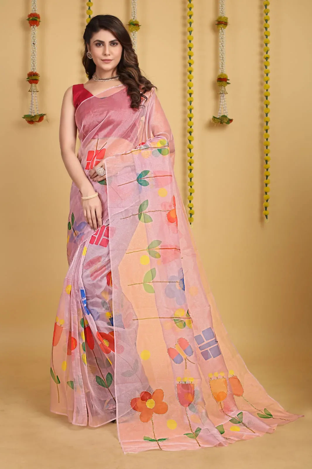 Beautiful Designer Pure Organza Digital Print Saree