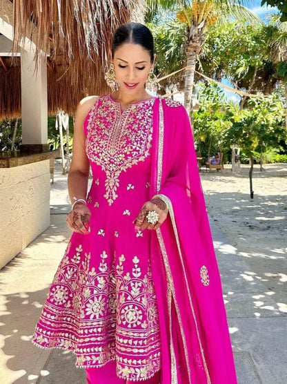 Beautiful Designer Pure Georgette Punjabi Patiala Suit