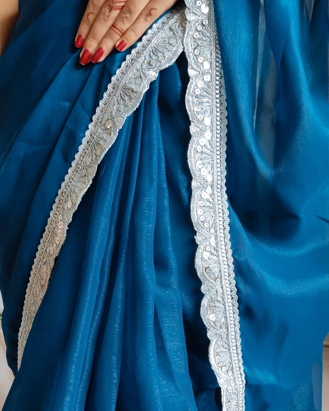 Beautiful Designer Pure Soft Chiffon Saree