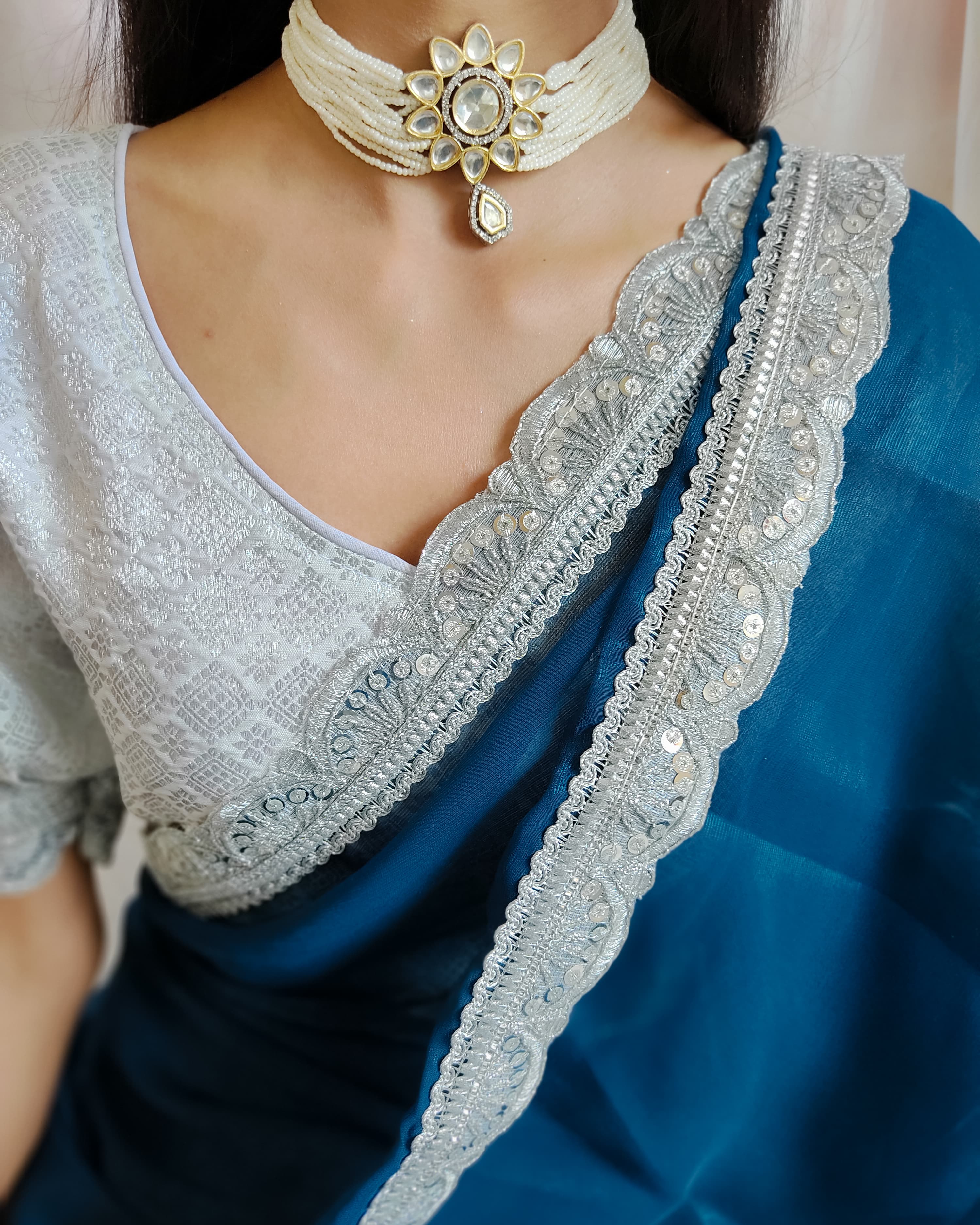 Beautiful Designer Pure Soft Chiffon Saree