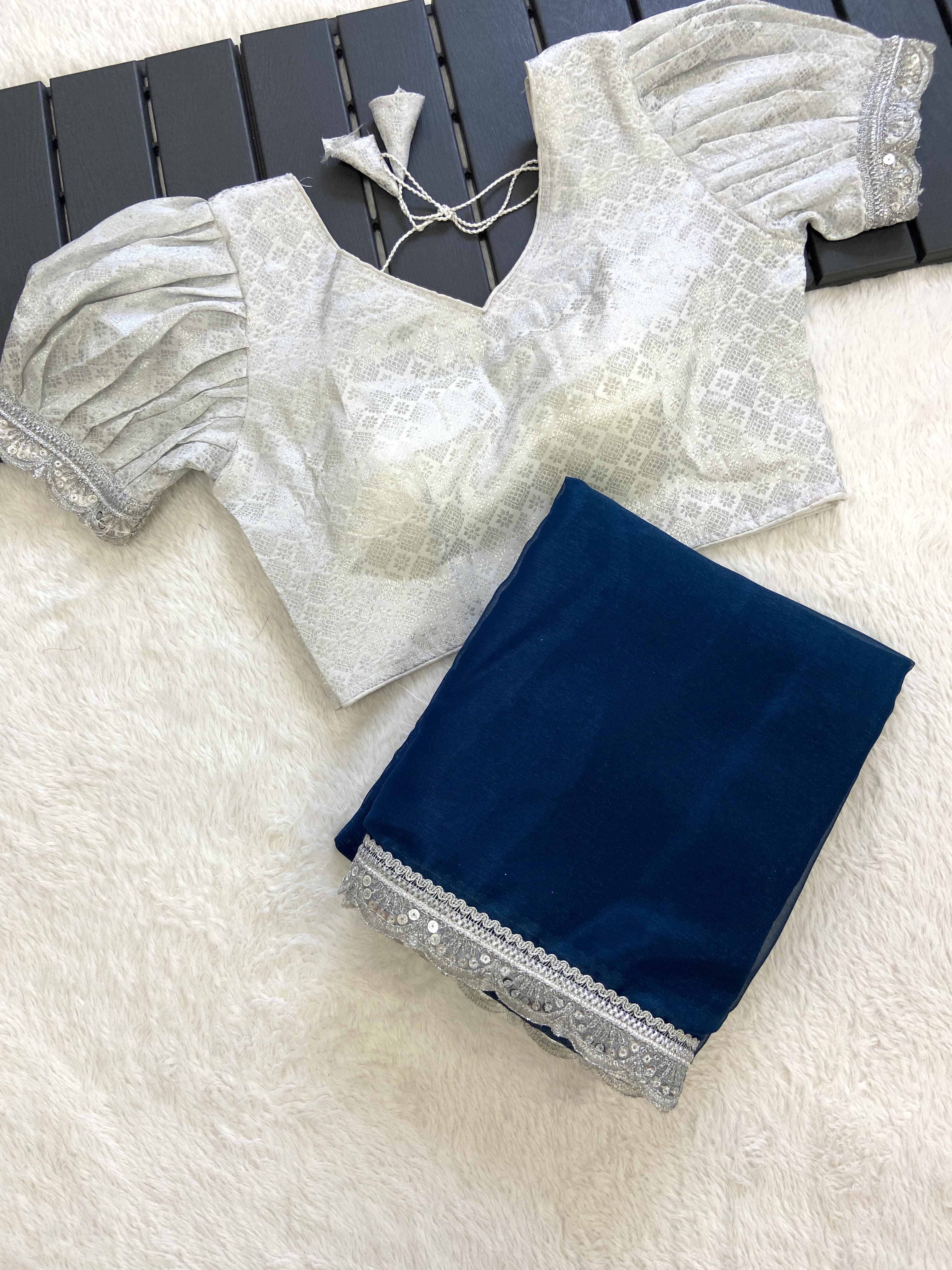 Beautiful Designer Pure Soft Chiffon Saree