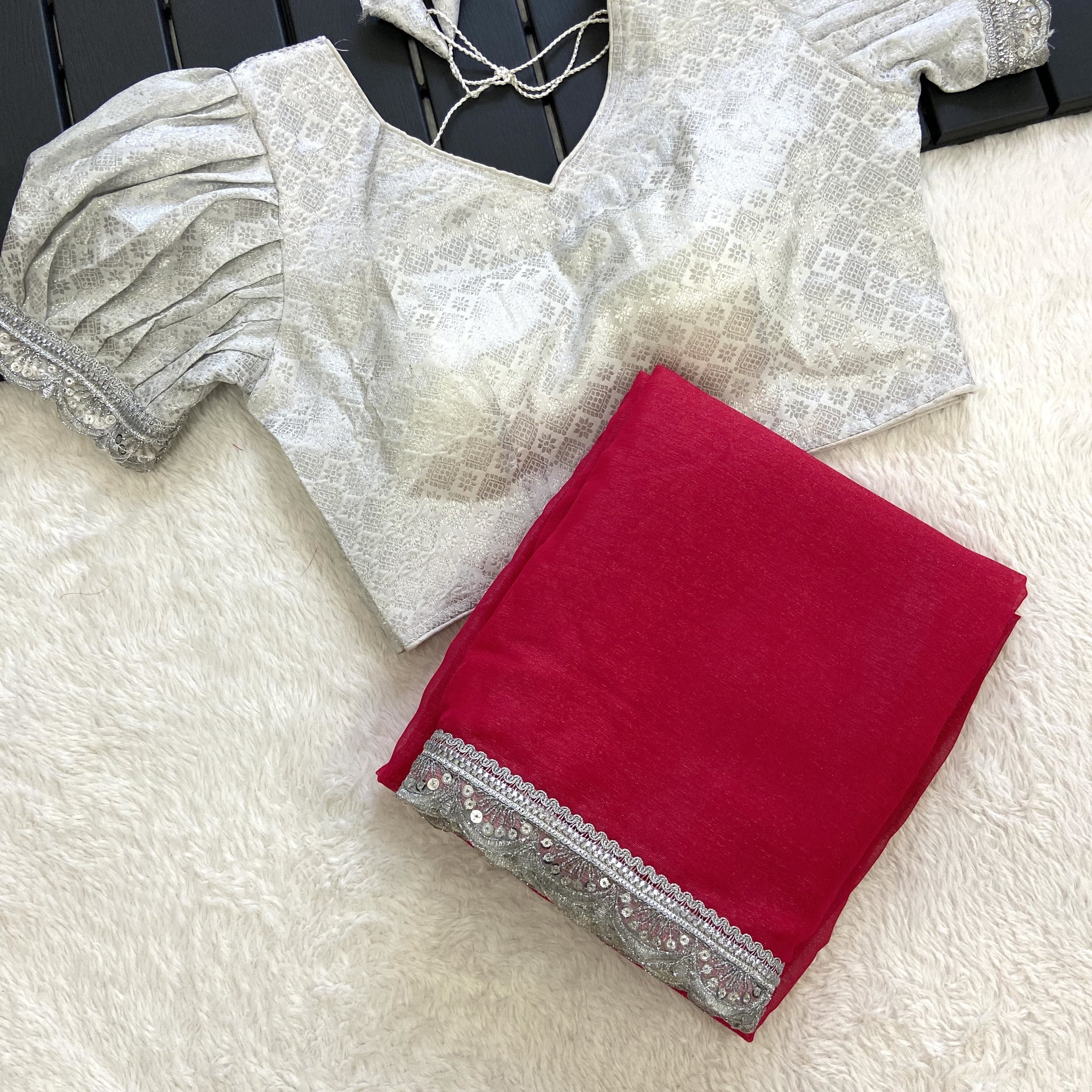 Beautiful Designer Pure Soft Chiffon Saree
