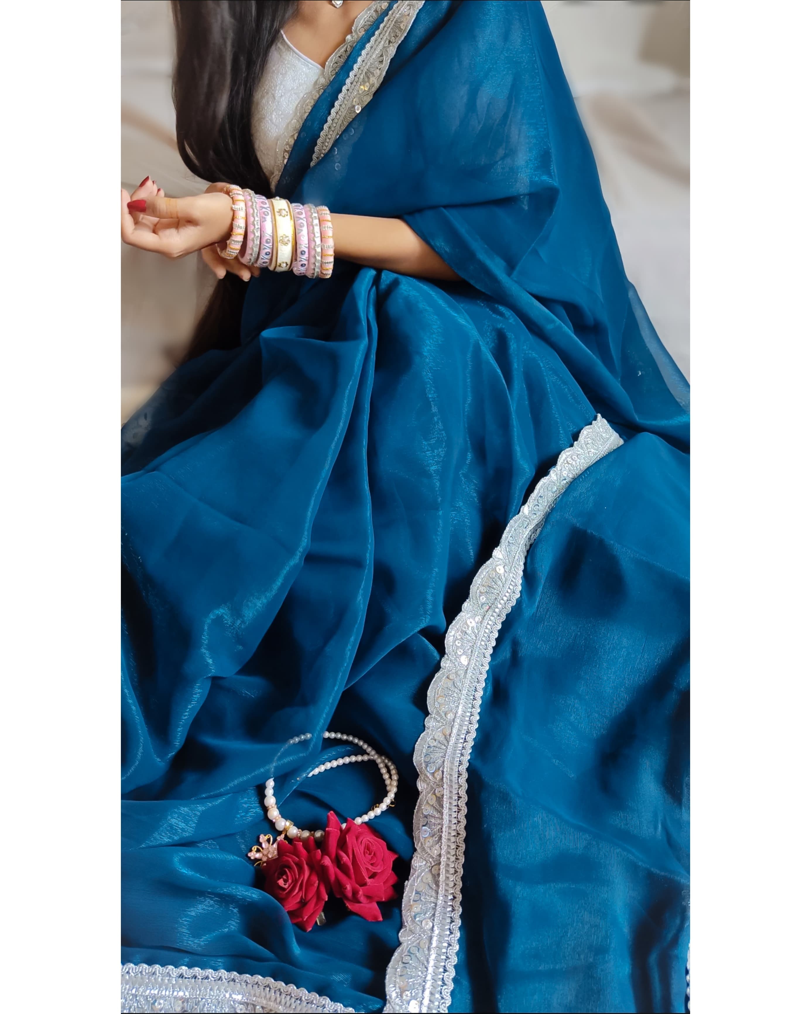 Beautiful Designer Pure Soft Chiffon Saree