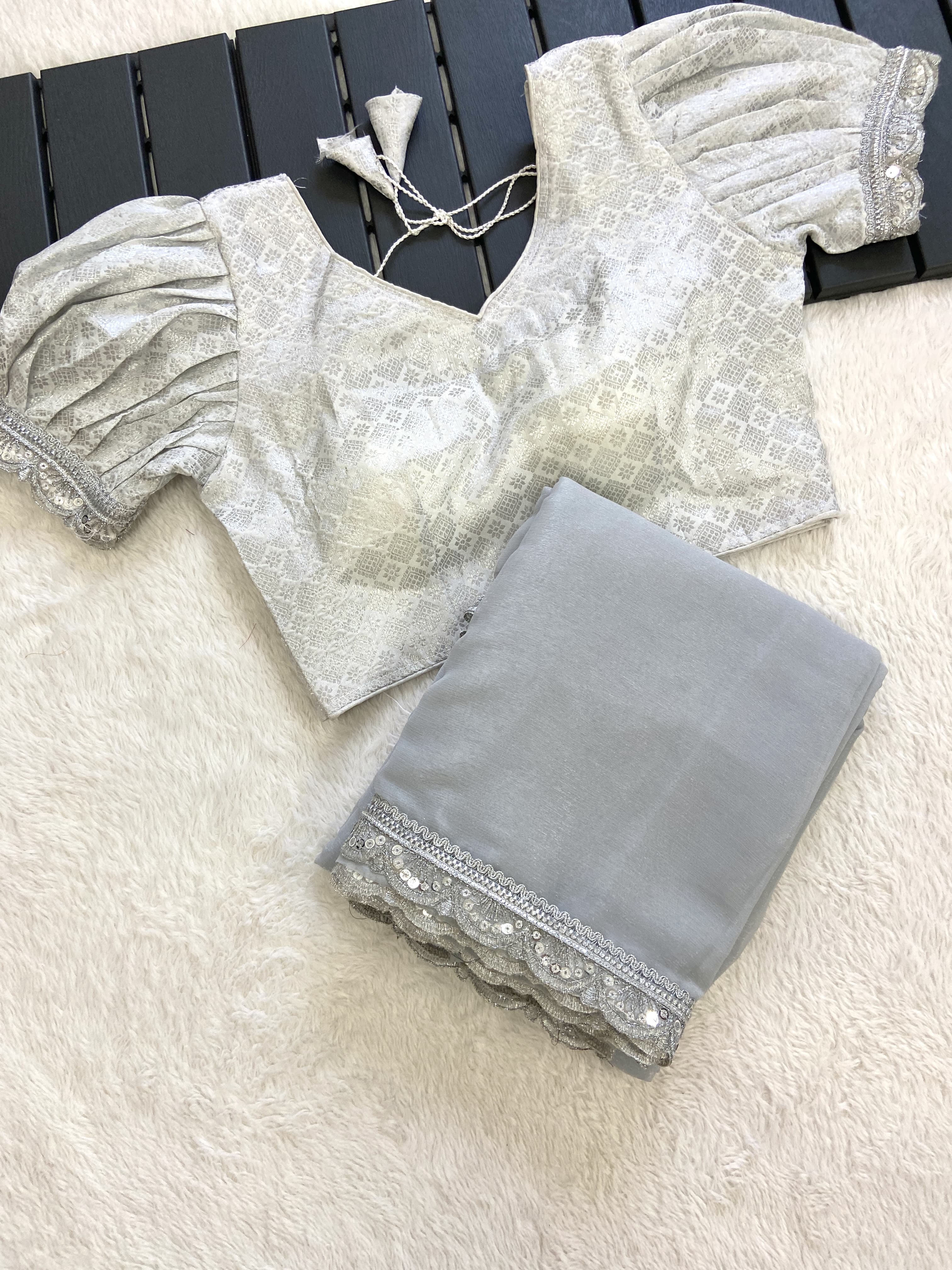 Beautiful Designer Pure Soft Chiffon Saree