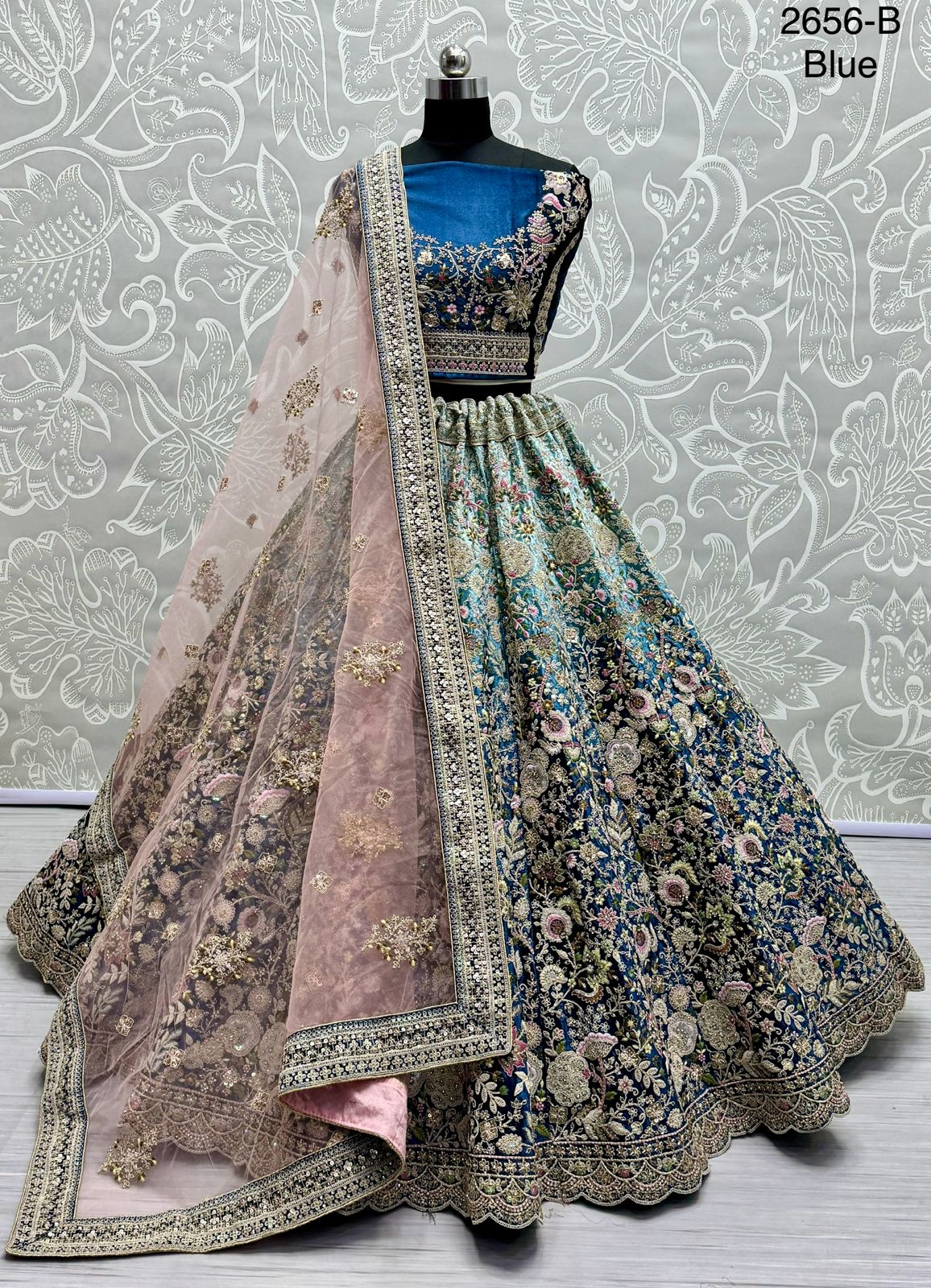 Beautiful Designer Heavy Velvet with Sequence Lehenga Choli