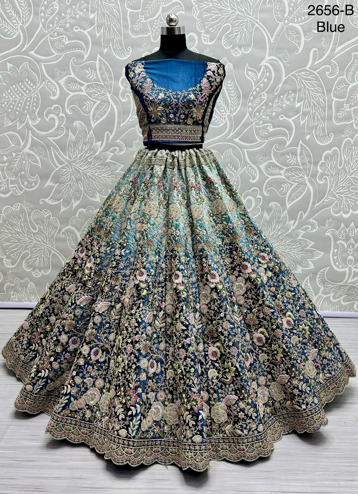 Beautiful Designer Heavy Velvet with Sequence Lehenga Choli