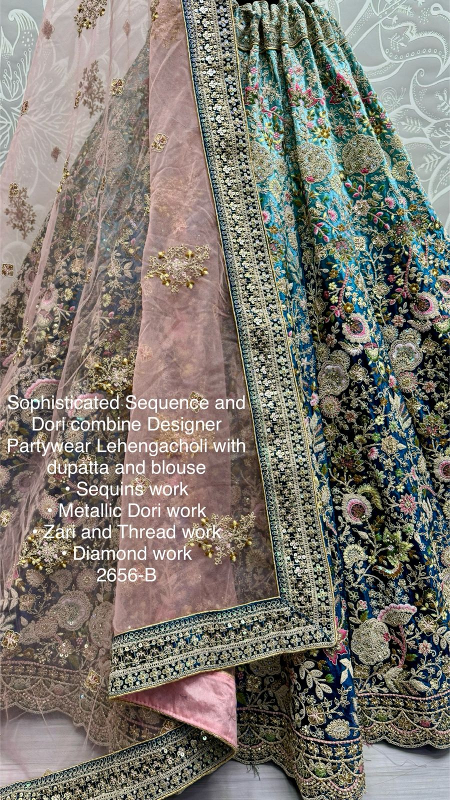 Beautiful Designer Heavy Velvet with Sequence Lehenga Choli