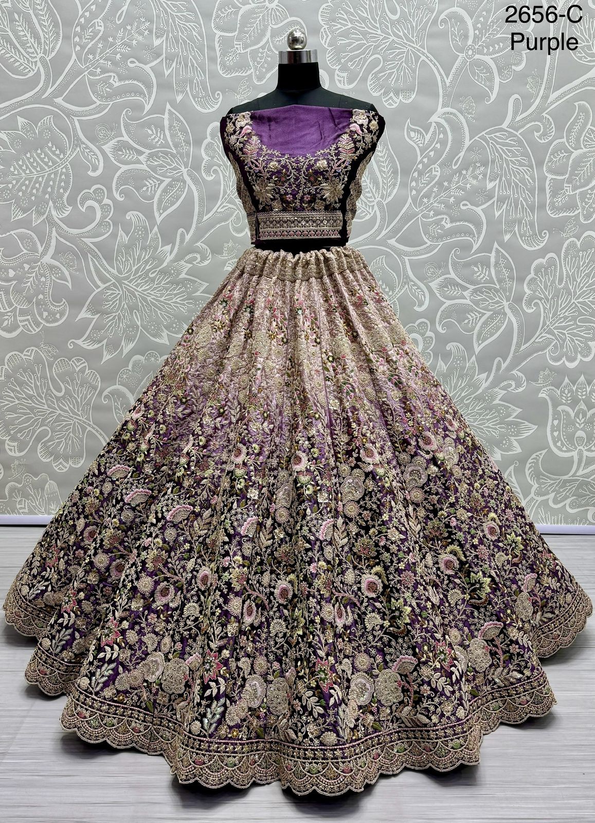 Beautiful Designer Heavy Velvet with Sequence Lehenga Choli