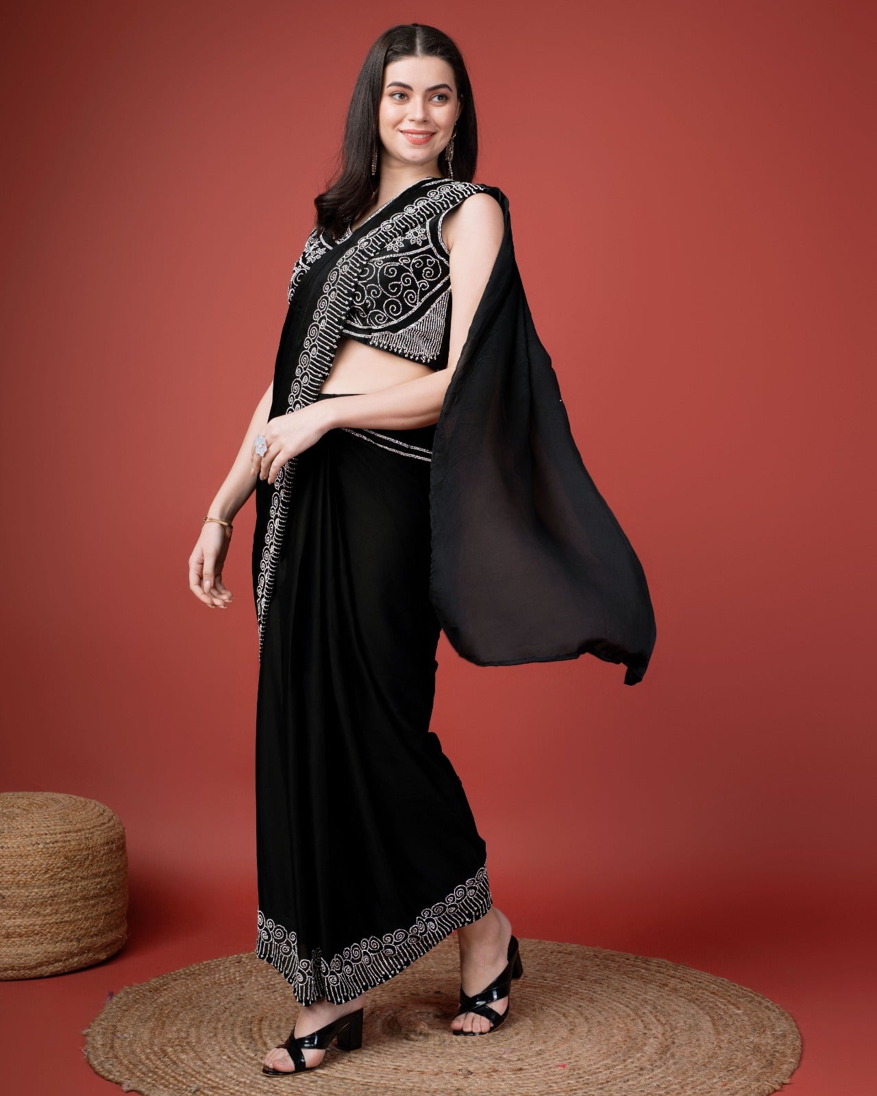 Beautiful Designer Party Wear Ready to Wear Saree