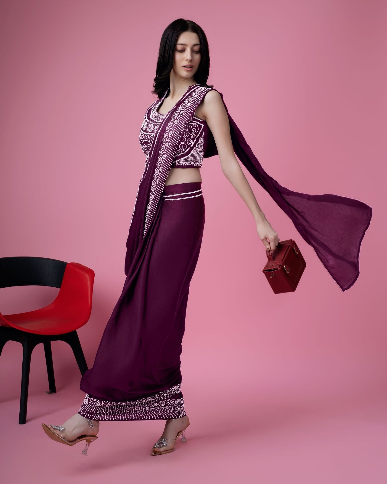 Beautiful Designer Party Wear Ready to Wear Saree