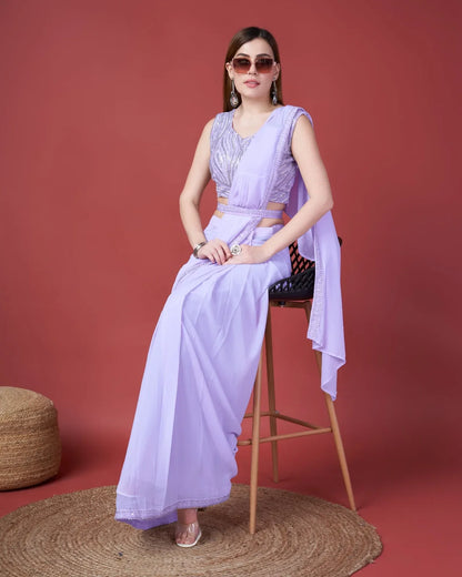 Beautiful Designer Party Wear Ready to Wear Saree