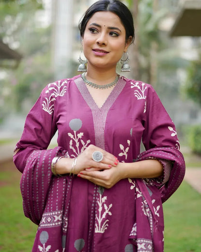 Beautiful Designer Pure Cotton Salwar Suit