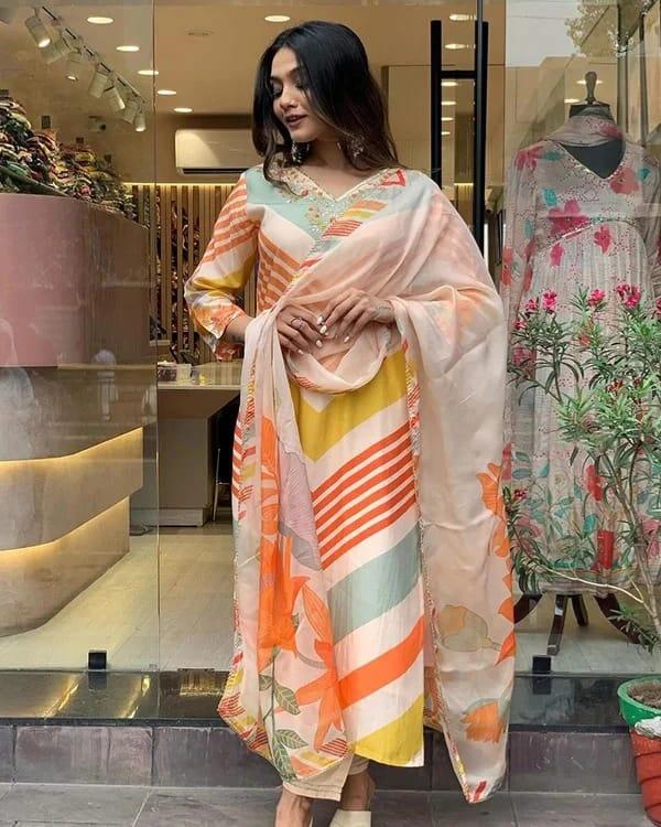 Beautiful Designer Heavy Pure Chiffon Salwar Suit