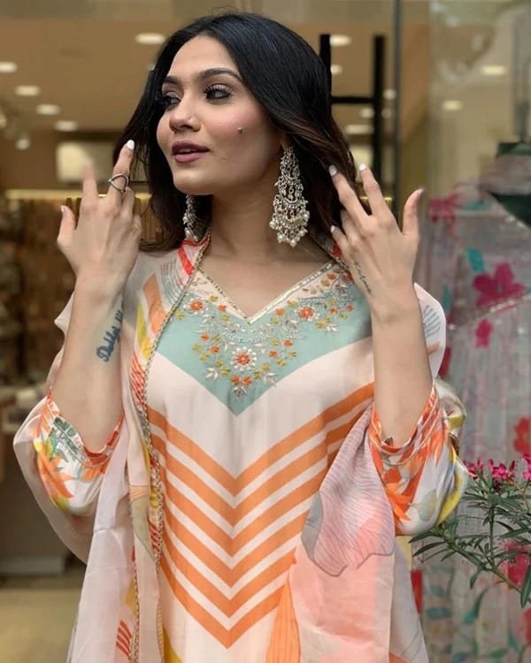 Beautiful Designer Heavy Pure Chiffon Salwar Suit