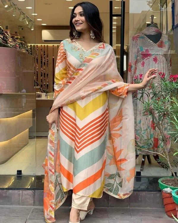 Beautiful Designer Heavy Pure Chiffon Salwar Suit