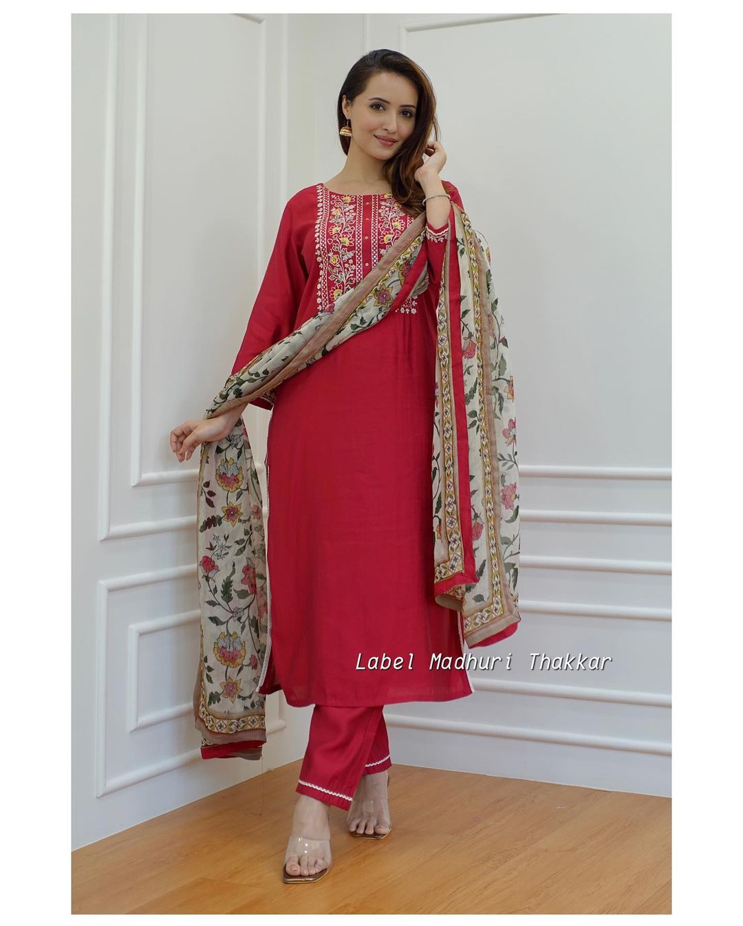 Beautiful Designer Heavy Reyon Rani Salwar Suit