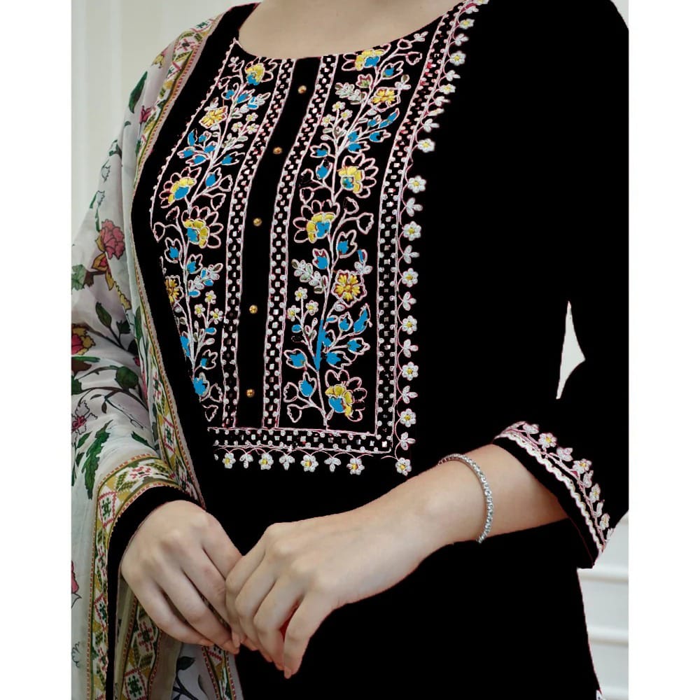 Beautiful Designer Heavy Reyon Rani Salwar Suit