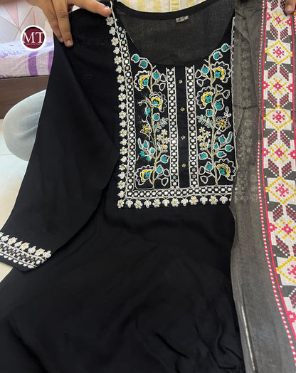 Beautiful Designer Heavy Reyon Rani Salwar Suit