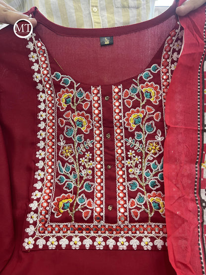 Beautiful Designer Heavy Reyon Rani Salwar Suit