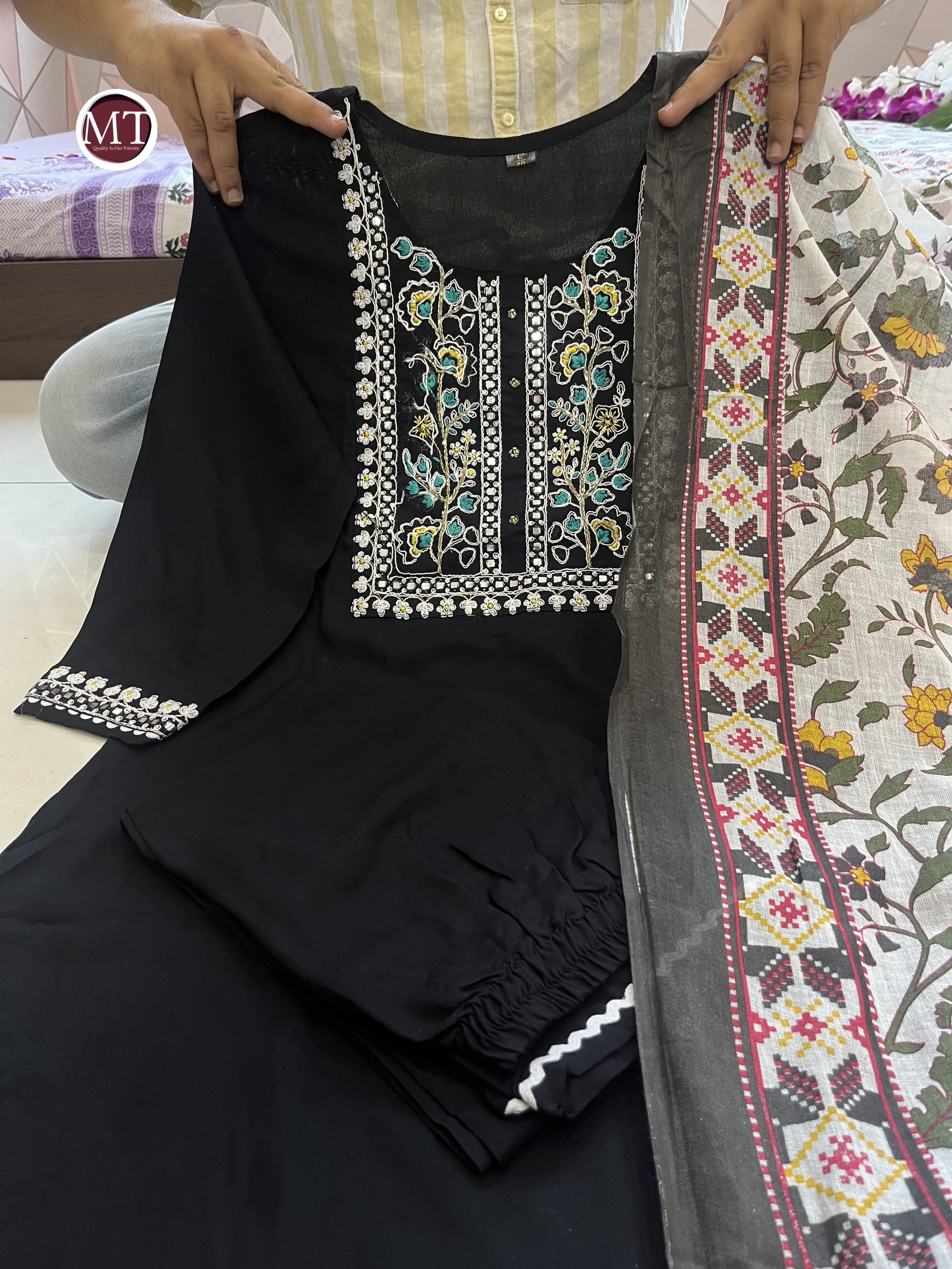 Beautiful Designer Heavy Reyon Rani Salwar Suit