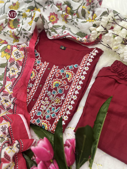 Beautiful Designer Heavy Reyon Rani Salwar Suit