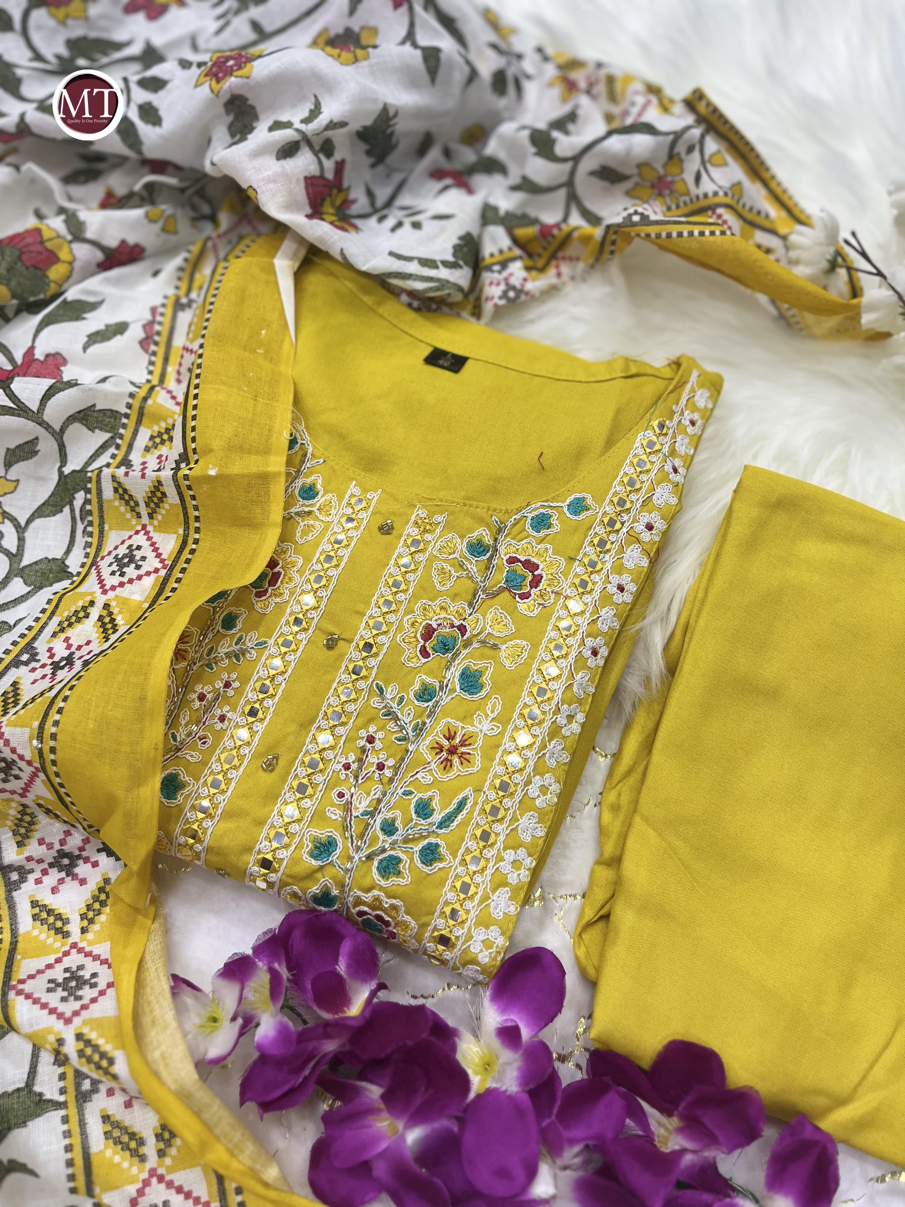 Beautiful Designer Heavy Reyon Rani Salwar Suit