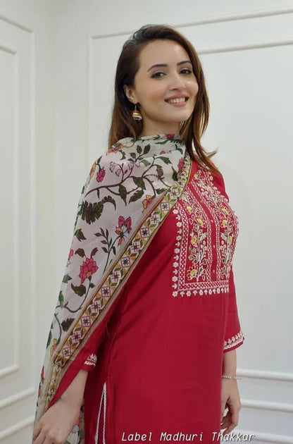 Beautiful Designer Heavy Reyon Rani Salwar Suit
