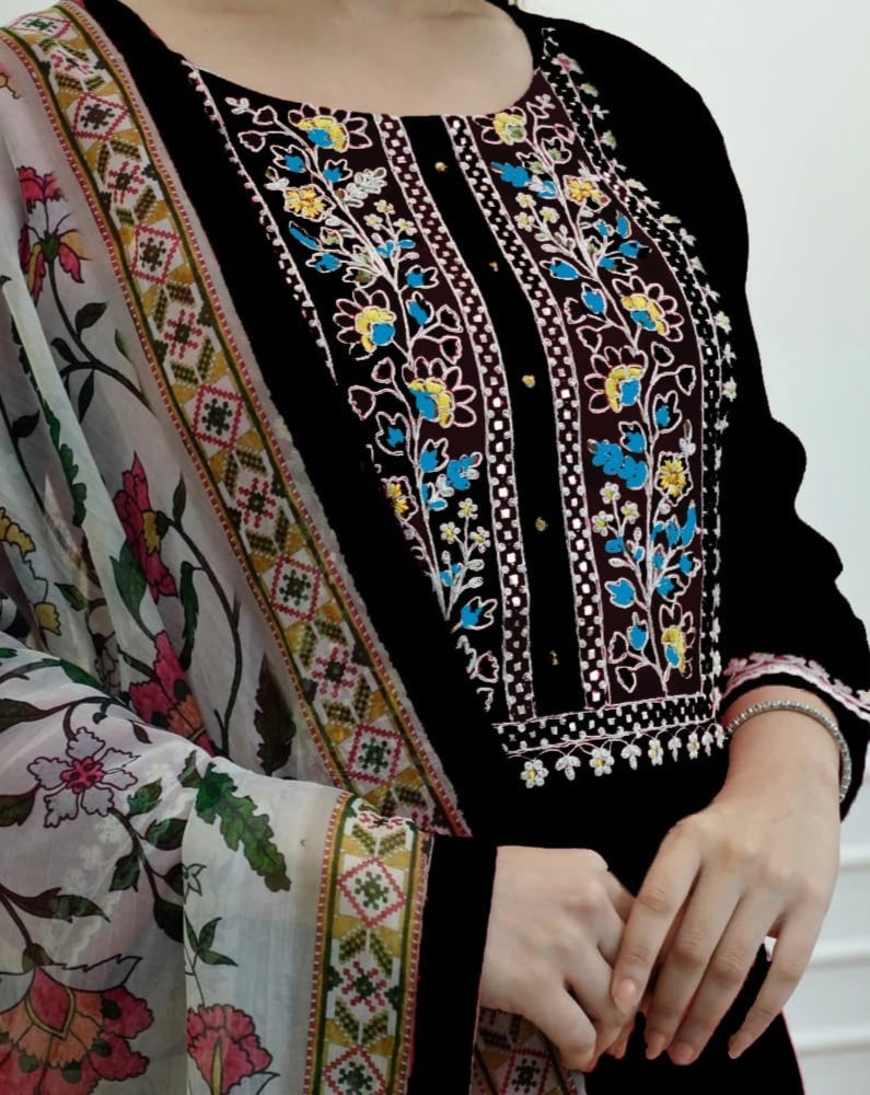 Beautiful Designer Heavy Reyon Rani Salwar Suit