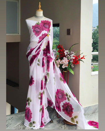 Beautiful Designer Soft Georgette Saree Digital Print Saree