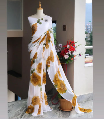 Beautiful Designer Soft Georgette Saree Digital Print Saree
