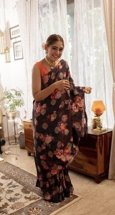 Beautiful Designer Soft Organza Saree Digital Print Saree