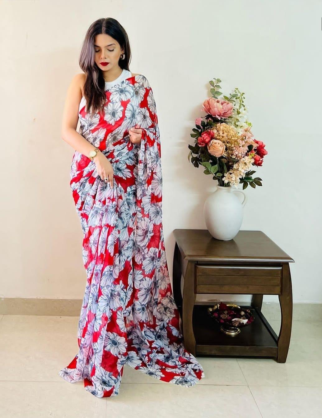 Beautiful Designer Soft Georgette Saree Digital Print Saree