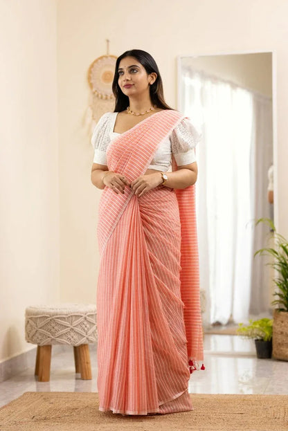 Beautiful Designer Soft Lilne Saree Digital Print Saree