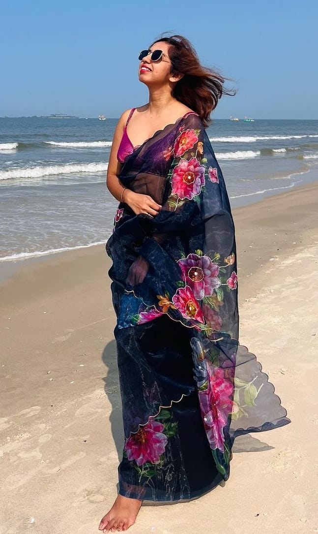 Beautiful Designer Pure Organza Saree Digital Print Saree