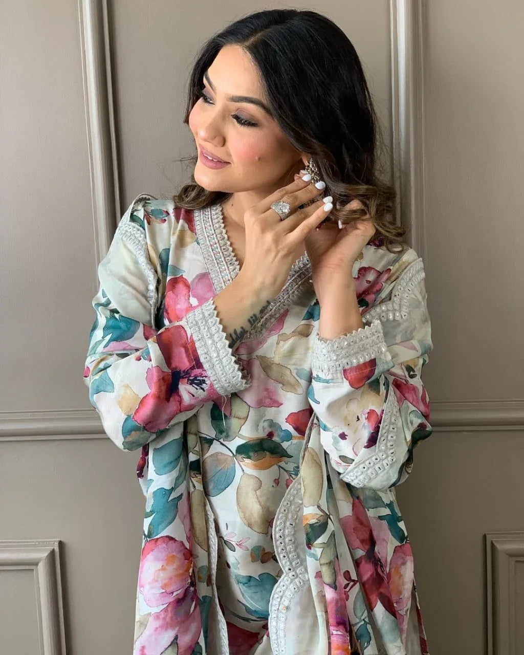 Beautiful Designer Heavy Mehera Chinon Salwar Suit