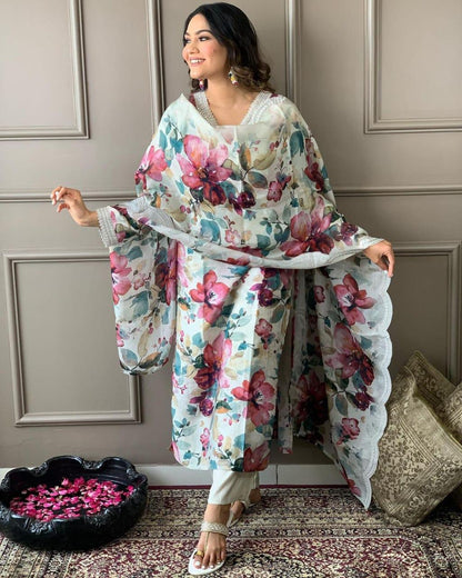 Beautiful Designer Heavy Mehera Chinon Salwar Suit