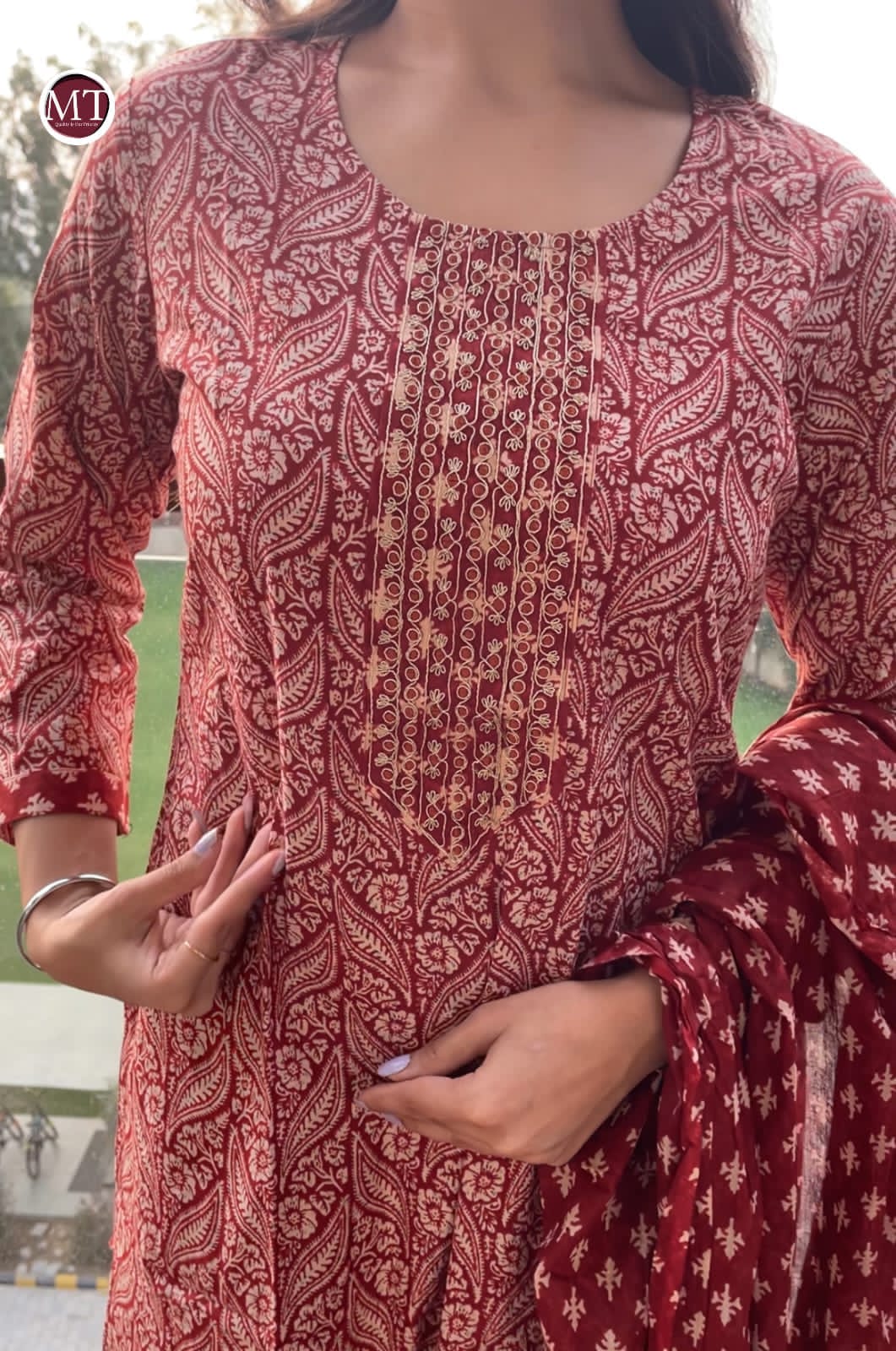 Beautiful Designer Heavy Pure Cotton Salwar Suit