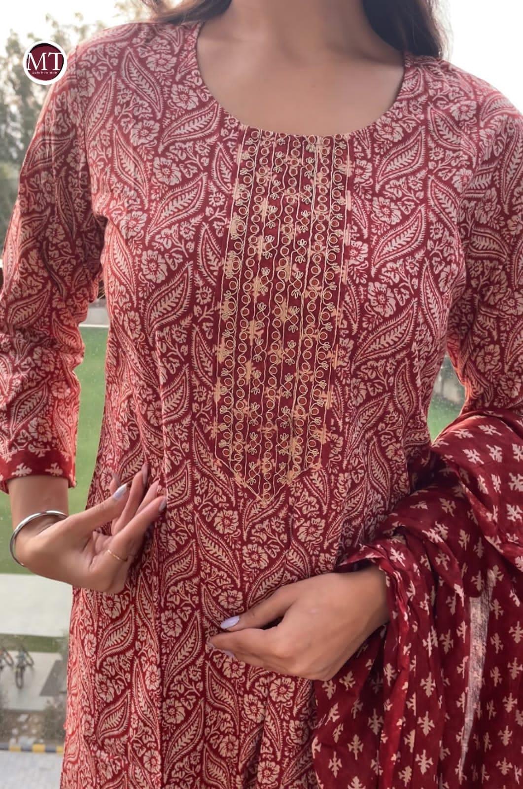 Beautiful Designer Heavy Pure Cotton Salwar Suit