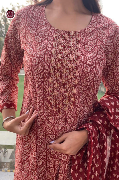 Beautiful Designer Heavy Pure Cotton Salwar Suit